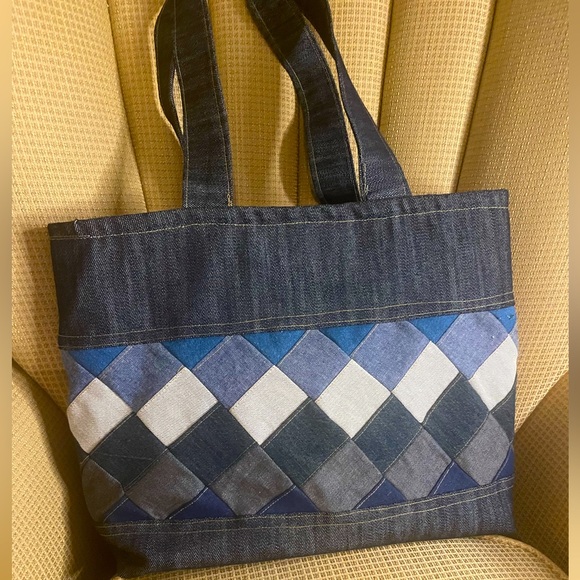 Handcrafted bluejean tote - new - Picture 2 of 6